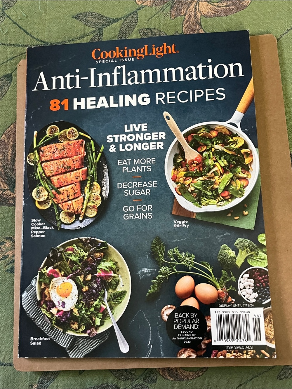 Cooking Light Anti-Inflammation Cookbook - Blue Cover